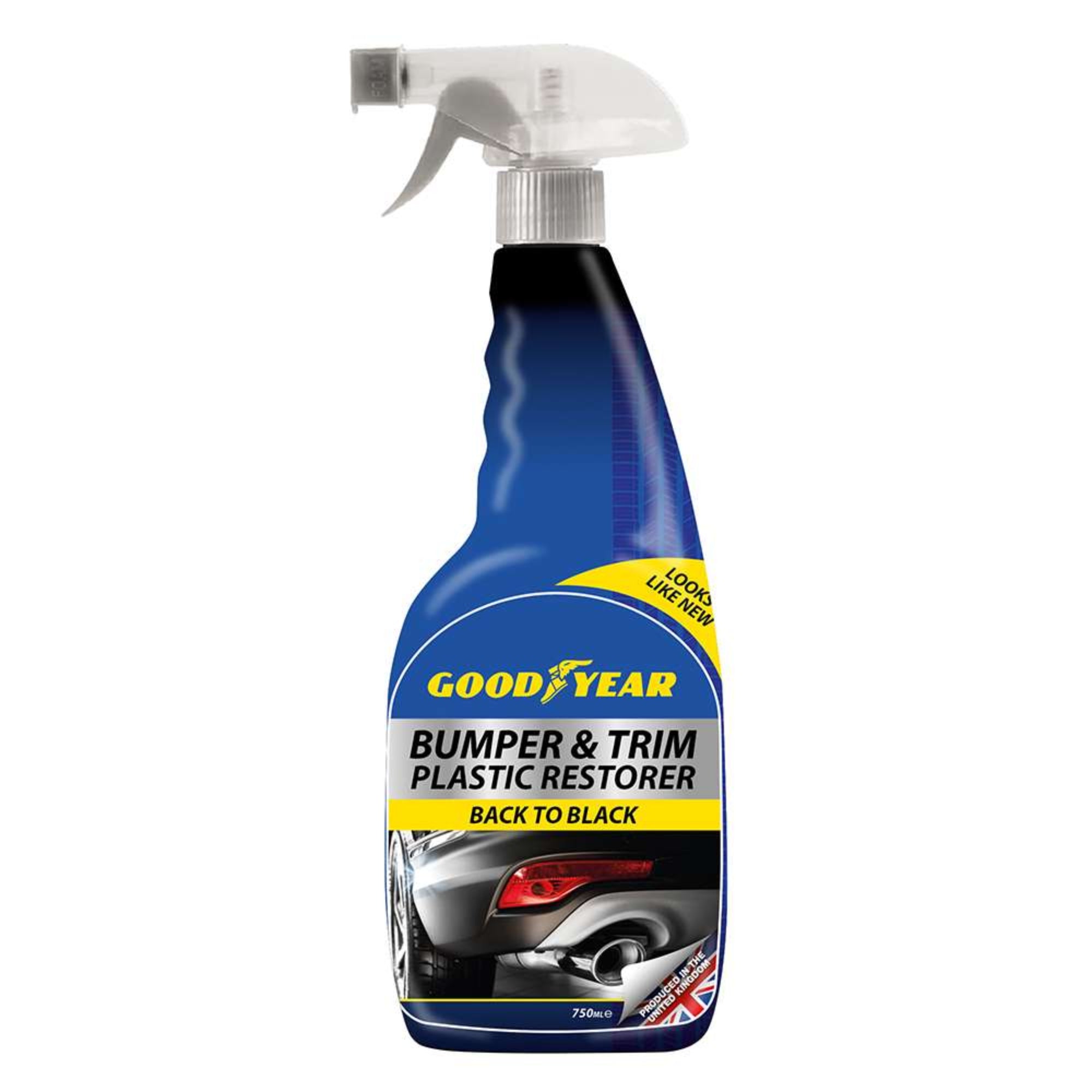 Goodyear Car Bumper Trim Plastic Restorer Cleaning Black Spray 750ml